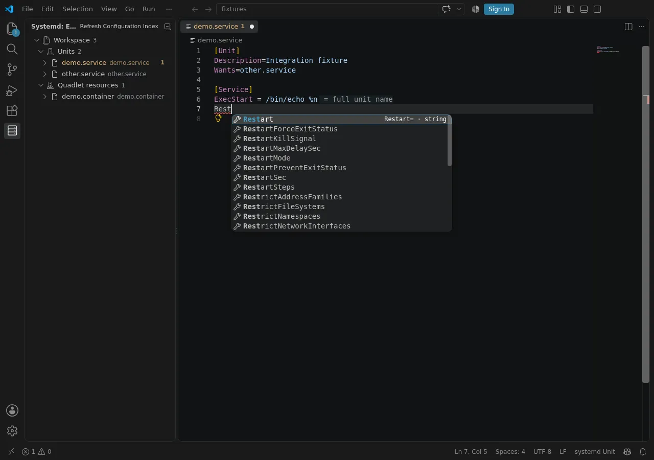 Directive completion in VS Code